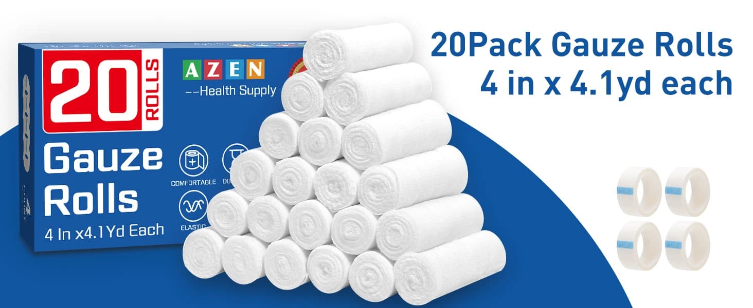 25 Pack Gauze Rolls Bandages — product details
