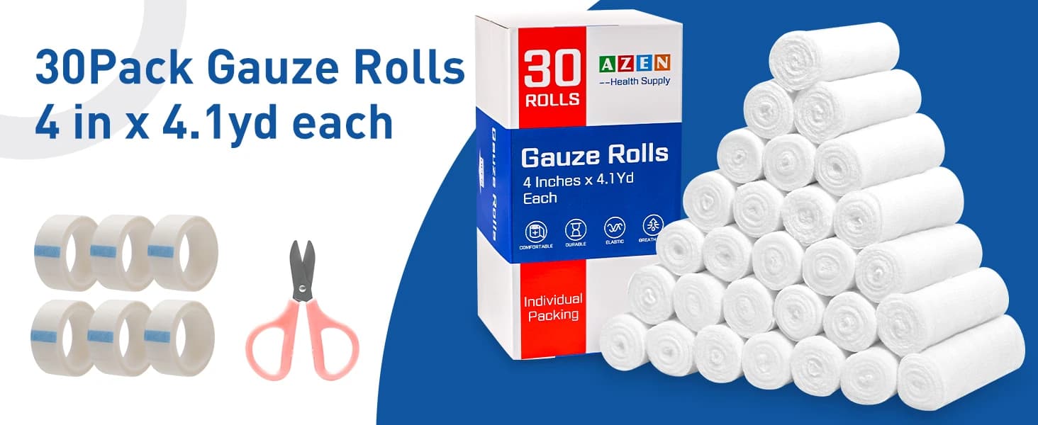 25 Pack Gauze Rolls Bandages — product details