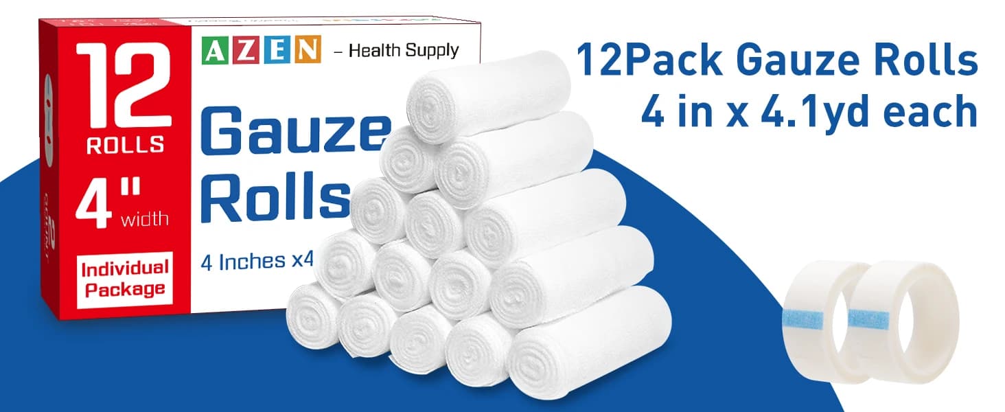 25 Pack Gauze Rolls Bandages — product details