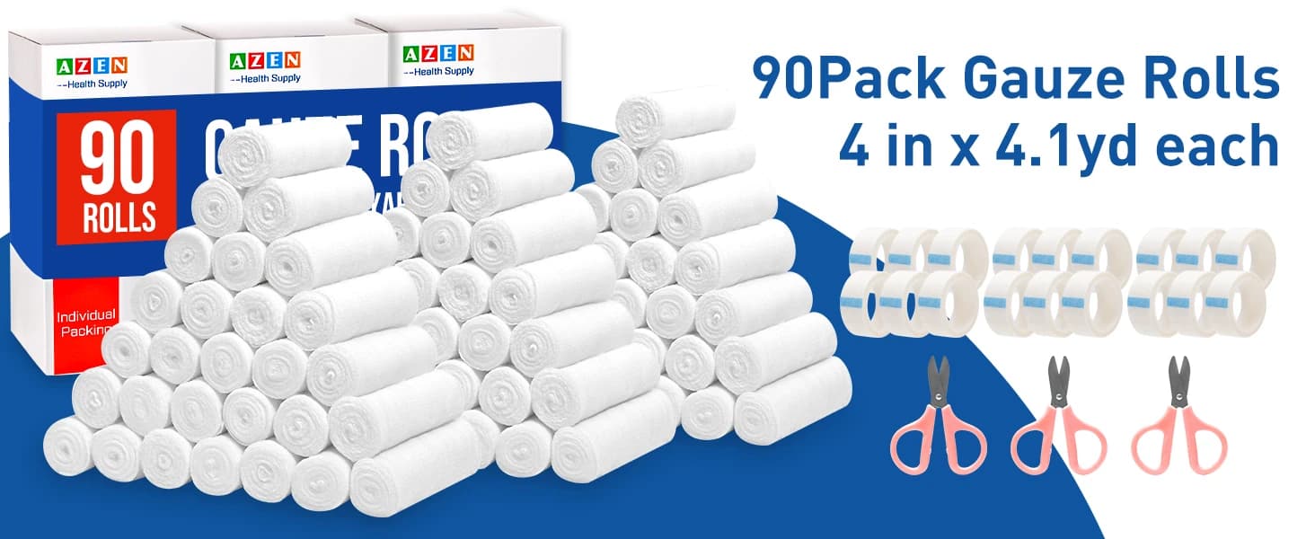 25 Pack Gauze Rolls Bandages — product details