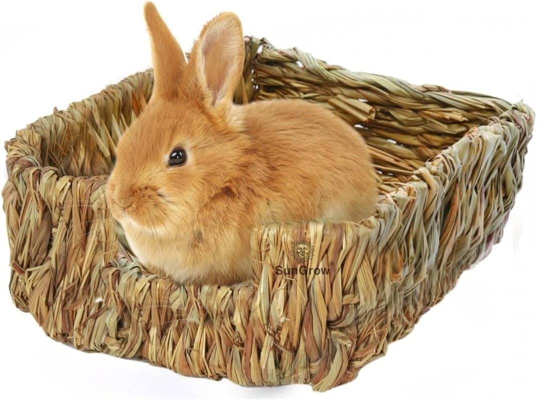 Portable Grass Bed for Rabbits — Handmade and Washable Basket