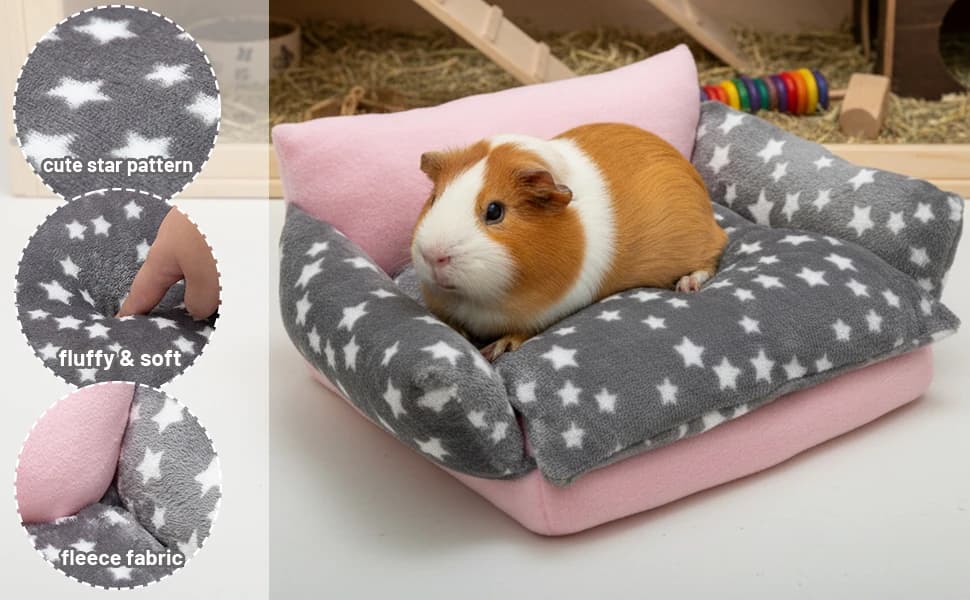 Guinea Pig Sofa Bed — Washable Soft Fleece Small Animal Sleeping Bed — product details