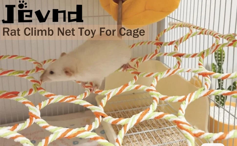 Rat Climbing Rope Net Toy for Cage — Hanging Swing Toy (Random Color) — product details