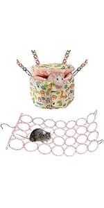 Rat Climbing Rope Net Toy for Cage — Hanging Swing Toy (Random Color) — product details