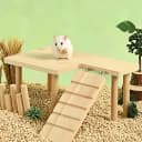 Wooden Hamster Platform for Hamster Cage Accessories Climbing Toys Dwarf Syrian Hamster Gerbil Rat Mice Degus