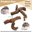 2 PCS Wooden Hamster Climbing Branches 5.9 in Natural Grapevine Syrian Hamster Chewing Toys Small Animal