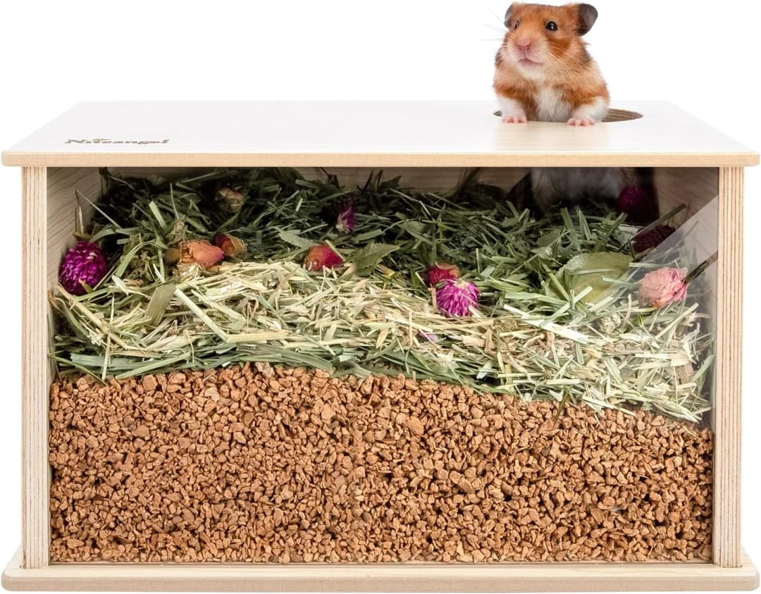 Visible Hamster Digging Box for Syrian Dwarf Roborovski Campbell Hamsters Gerbils Mice Lemmings Degus or Other