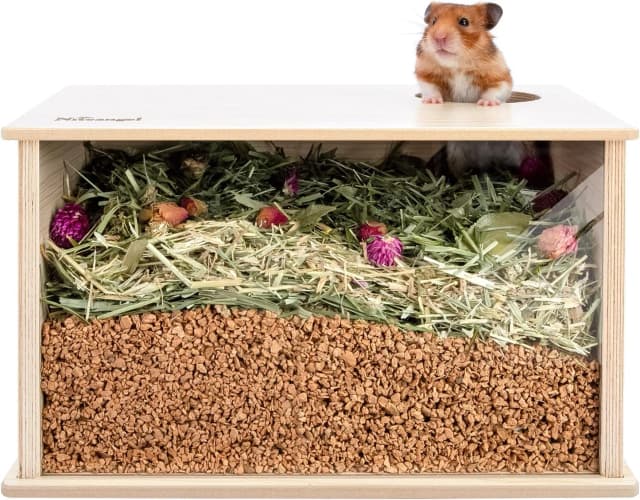 Visible Hamster Digging Box for Syrian Dwarf Roborovski Campbell Hamsters Gerbils Mice Lemmings Degus or Other