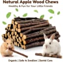 Natural Organic Apple Sticks - 250g Chew Sticks for Small Animals