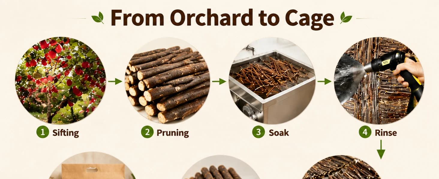 Natural Organic Apple Sticks - 250g Chew Sticks for Small Animals — product details