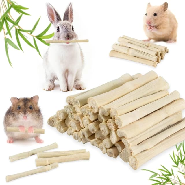 240g Rabbit Chew Sticks - Natural Sweet Bamboo Chew for Small Animals