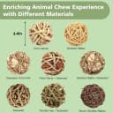 Bunny Rabbit Chew Grass Balls — Rolling Chew Toys for Small Animals (8 Pcs)