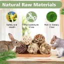 Bunny Rabbit Chew Grass Balls — Rolling Chew Toys for Small Animals (8 Pcs)