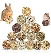 Bunny Rabbit Chew Grass Balls — Rolling Chew Toys for Small Animals (8 Pcs) — collection imagery