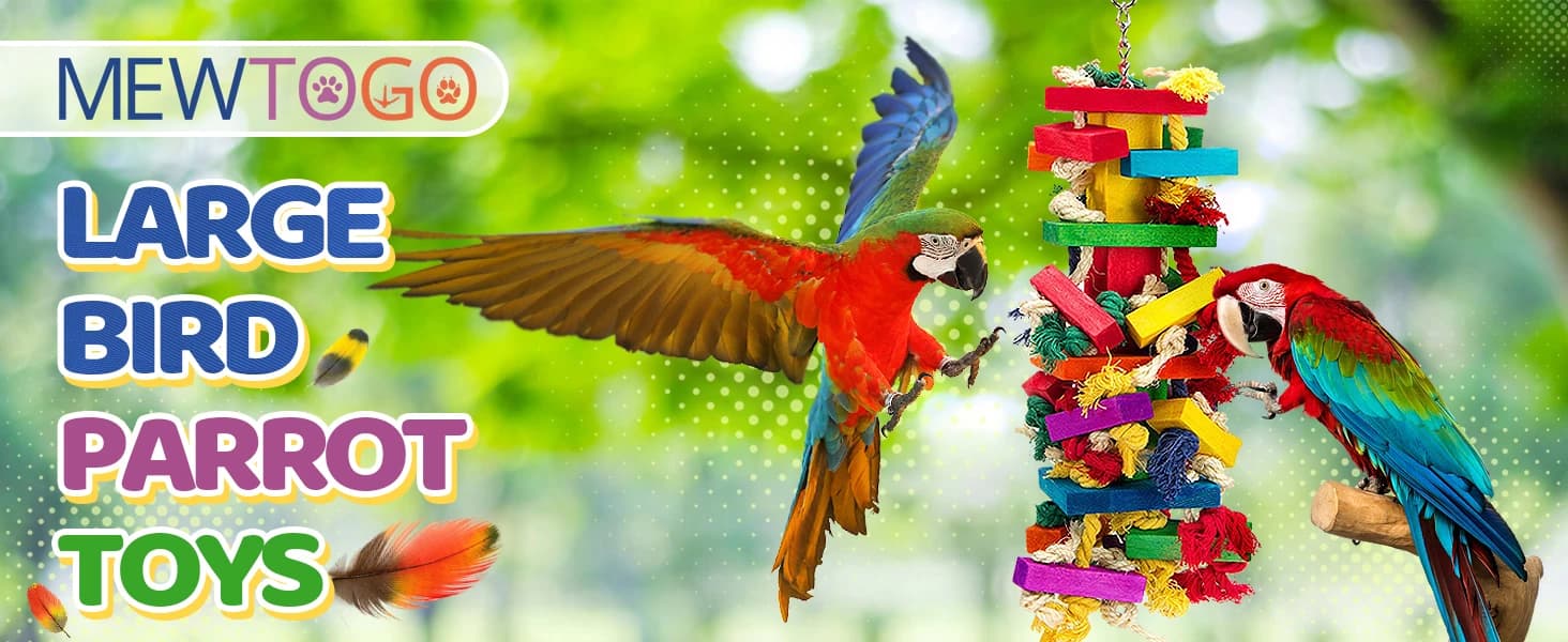 Extra Large Natural Wood Bird Toys for Macaws — African Grey — product details