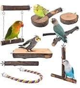 2 PCS Bird Toys, 10in Wooden Parrot Chew Toy with 12 Cork Stoppers Grinding and Boredom Relief Rotating — collection imagery