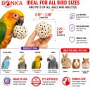 Bonka 1214 Pk3 2.25" Sola Atta Balls Bird Foot Chew Toy Small and Medium