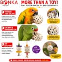Bonka 1214 Pk3 2.25" Sola Atta Balls Bird Foot Chew Toy Small and Medium