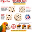 Bonka 1214 Pk3 2.25" Sola Atta Balls Bird Foot Chew Toy Small and Medium