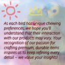24Pcs Fatty Bagels Bird Toys for Parrots Durable Cardboard Chewing Shredding Foraging Foot 1.75" for Medium and