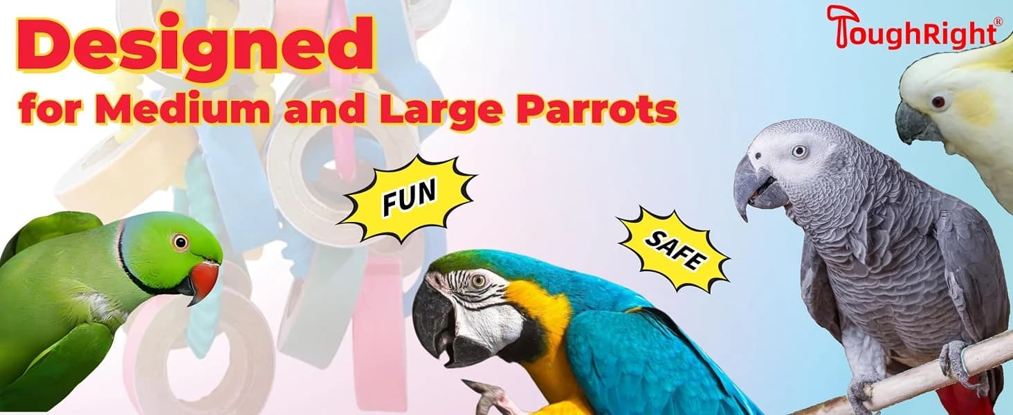 24Pcs Fatty Bagels Bird Toys for Parrots Durable Cardboard Chewing Shredding Foraging Foot 1.75" for Medium and — product details