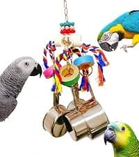 24Pcs Fatty Bagels Bird Toys for Parrots Durable Cardboard Chewing Shredding Foraging Foot 1.75" for Medium and — collection imagery