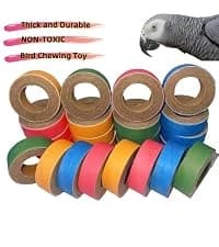 24Pcs Fatty Bagels Bird Toys for Parrots Durable Cardboard Chewing Shredding Foraging Foot 1.75" for Medium and — collection imagery