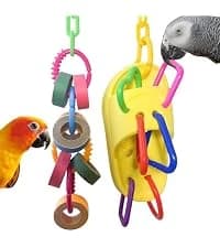 24Pcs Fatty Bagels Bird Toys for Parrots Durable Cardboard Chewing Shredding Foraging Foot 1.75" for Medium and — collection imagery