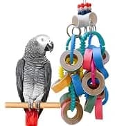 24Pcs Fatty Bagels Bird Toys for Parrots Durable Cardboard Chewing Shredding Foraging Foot 1.75" for Medium and — collection imagery