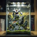 2 Gallon Glass Fish Tank — Easy to Maintain Small Aquarium for Betta/Snails/Shrimp and Aquatic Planting.