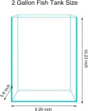 2 Gallon Glass Fish Tank — Easy to Maintain Small Aquarium for Betta/Snails/Shrimp and Aquatic Planting.