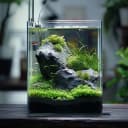 2 Gallon Glass Fish Tank — Easy to Maintain Small Aquarium for Betta/Snails/Shrimp and Aquatic Planting.