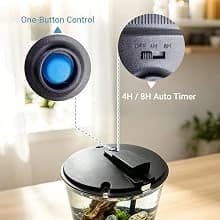 Plastic 6-Gallon AquaView 360 Aquarium Kit for Tropical Fish — LED Light
