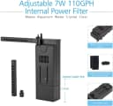 Horizon 8 Gallon LED Glass Aquarium Kit for Starters with 7W Power Filter Pump