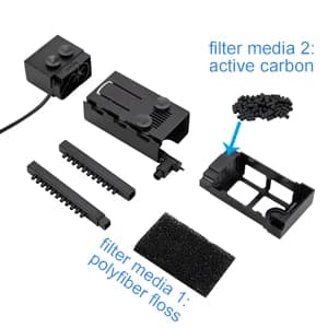 Horizon 8 Gallon LED Glass Aquarium Kit for Starters with 7W Power Filter Pump — 8 Gallon Glass Tank