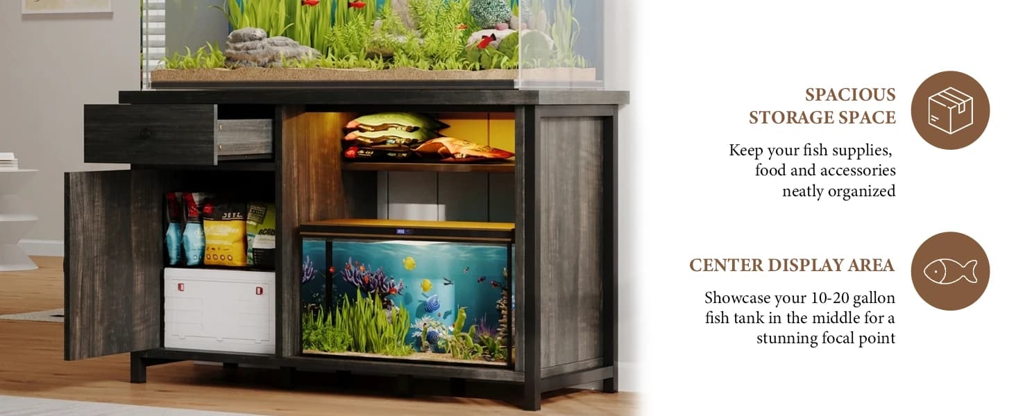 55-75 Gallon Fish Tank Stand with Power Outlets — product details
