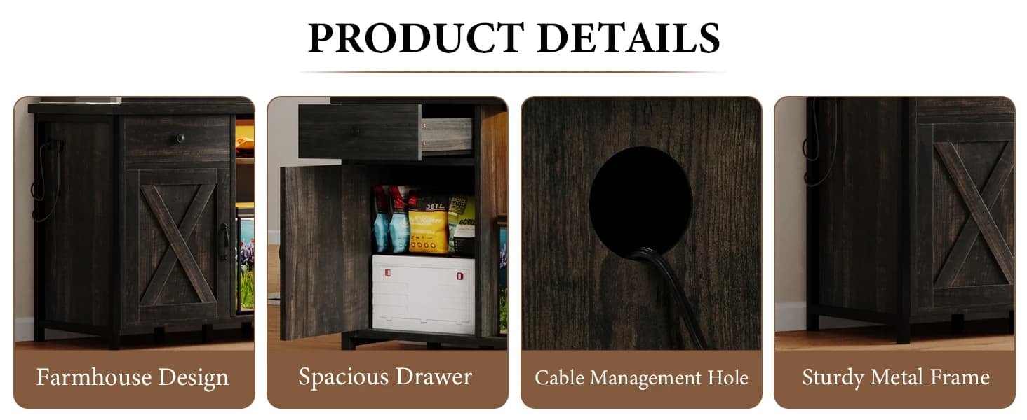 55-75 Gallon Fish Tank Stand with Power Outlets — product details