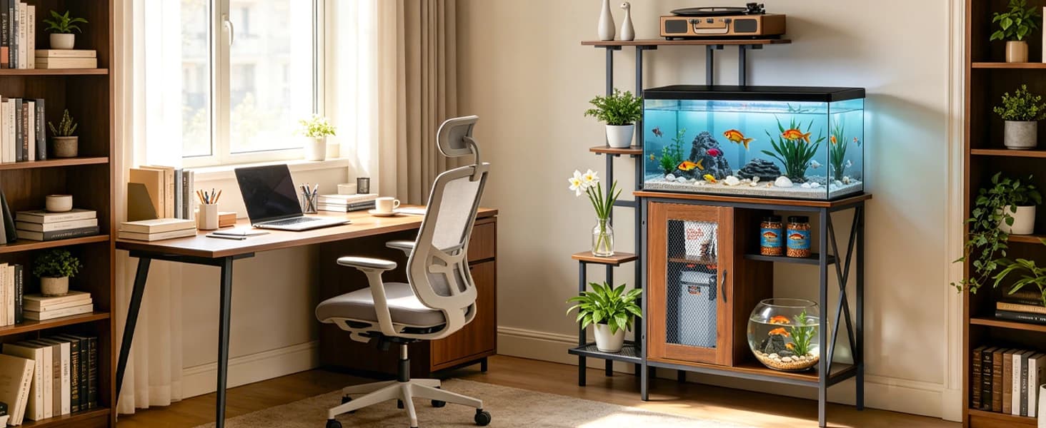20-29 Gallon Fish Tank Stand with Plant Shelf — collection imagery