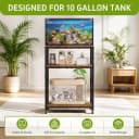 10 Gallon Aquarium Stand — 3-Tier Fish Tank Stand with Wheels