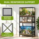 10 Gallon Aquarium Stand — 3-Tier Fish Tank Stand with Wheels