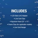 LED Aquarium Hood 20 in x 10 in — Low-Profile Fish Tank Cover