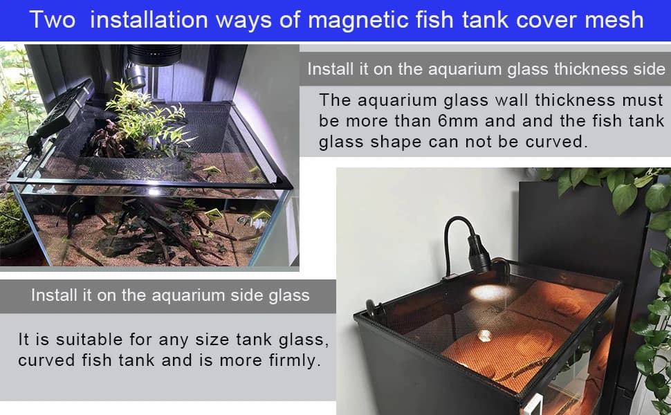 Magnetic Aquarium Anti-Jumping Net Cover — Mesh to Protect Fish Jumping Out of Fish Tank — product details