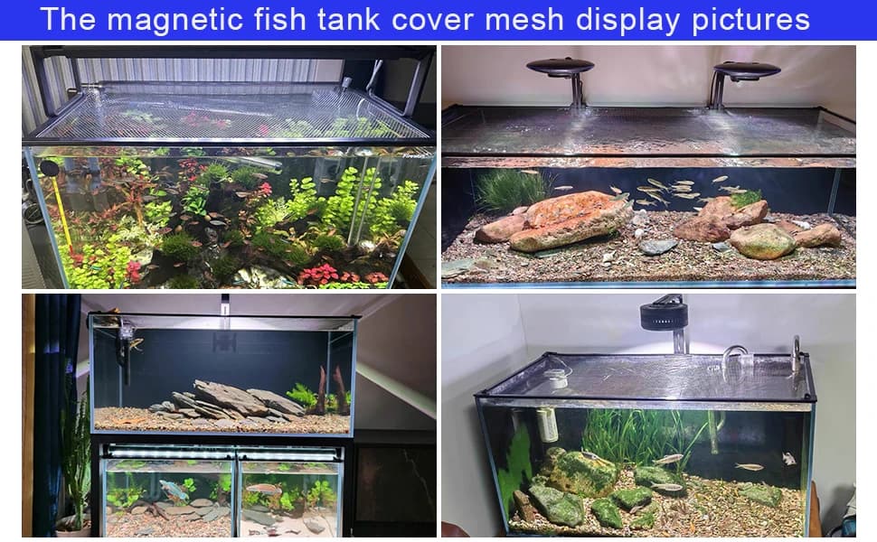 Magnetic Aquarium Anti-Jumping Net Cover — Mesh to Protect Fish Jumping Out of Fish Tank — product details