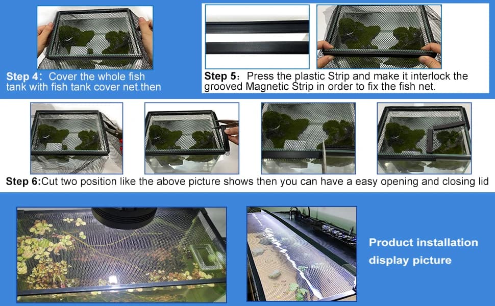 Magnetic Aquarium Anti-Jumping Net Cover — Mesh to Protect Fish Jumping Out of Fish Tank — product details