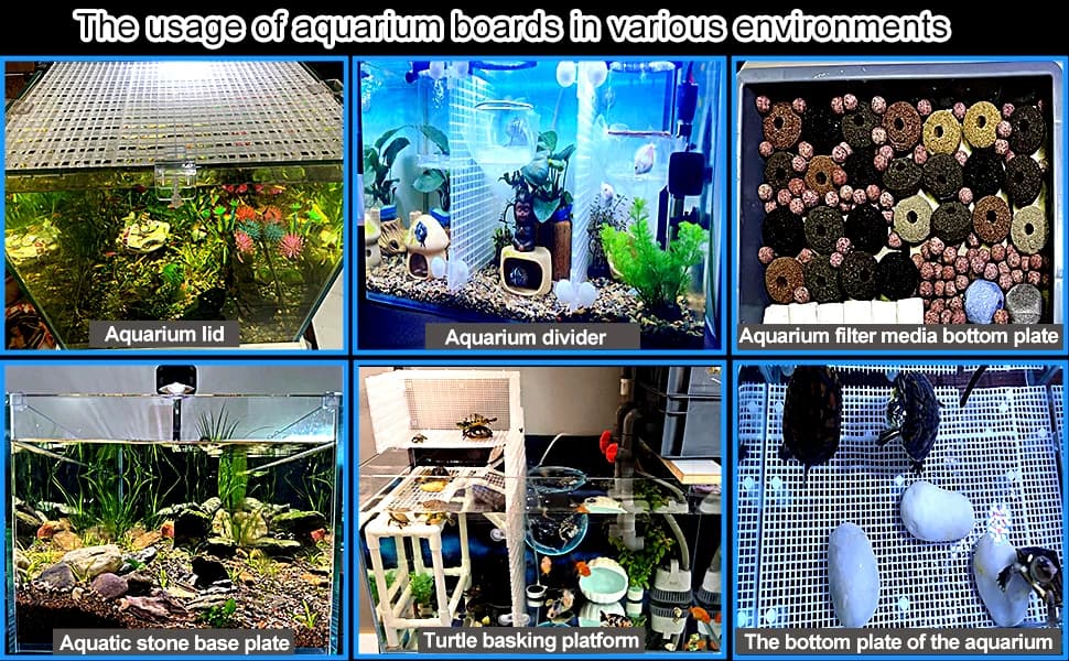 4 Aquarium lid Hood Fish Tank top Cover Terrarium lid Plastic Grid Panel Egg Crate Grate — 6 Aquarium Glass — product details