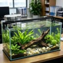 2 Gallon Glass Fish Tank — Easy to Maintain Small Aquarium for Betta/Snails/Shrimp and Aquatic Planting.
