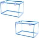 Fish Tank Breeder 2 pcs Large Mesh Net Fry Saver Aquarium Spawn Hatchery Isolation with Suction Cups