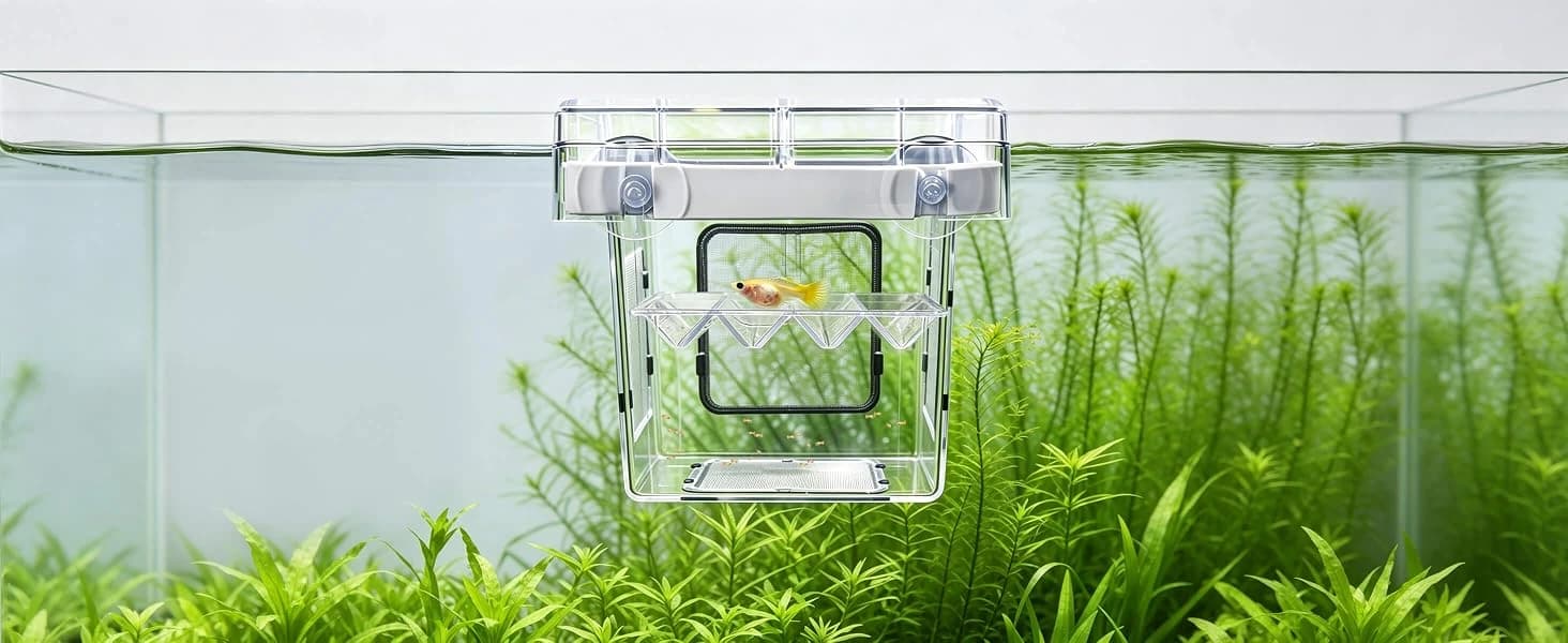Aquarium Breeder Box for Fish Tank — 316 Stainless Mesh Fry Nursery — In-Tank Fry Nursery
