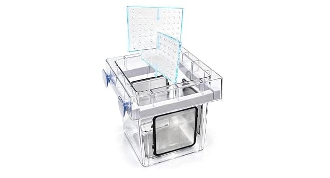 Aquarium Breeder Box for Fish Tank — 316 Stainless Mesh Fry Nursery — 2 Separation Systems — 2 Different Jobs