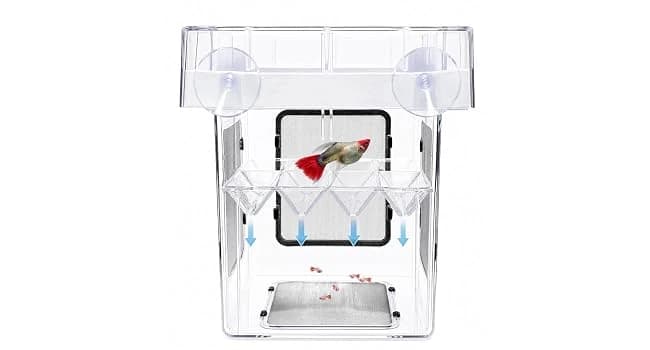 Aquarium Breeder Box for Fish Tank — 316 Stainless Mesh Fry Nursery — 2 Separation Systems — 2 Different Jobs
